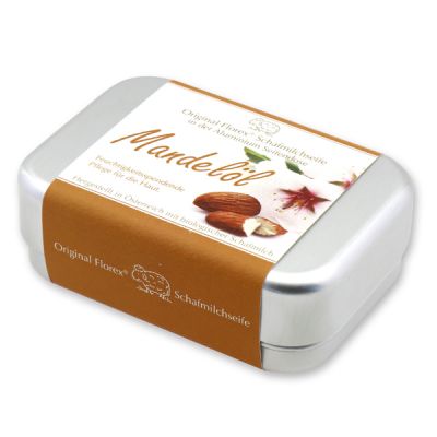 Sheep milk soap square 100g in a can, Almond oil 
