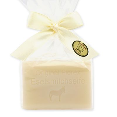 Milk soap square 100g in a cellophane bag, Donkey milk 