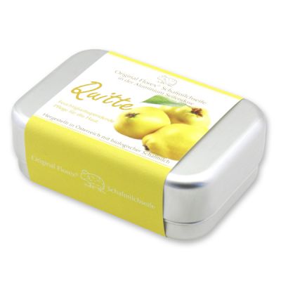 Sheep milk soap square 100g in a can, Quince 