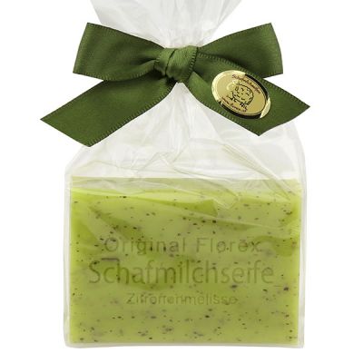 Schafmilchseife eckig 100g in Cello, Zitronenmelisse 