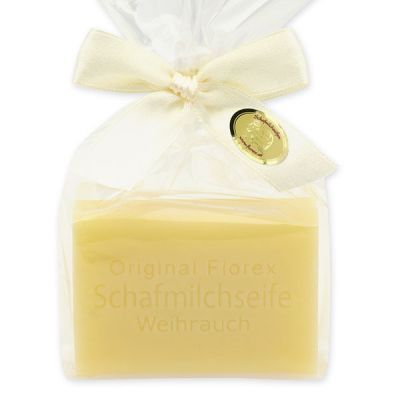 Schafmilchseife eckig 100g in Cello, Weihrauch 