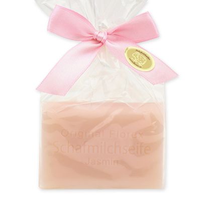 Sheep milk soap square 100g in a cellophane bag, Jasmine 