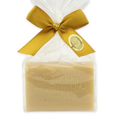 Sheep milk soap without palm oil square 100g in a cellophane bag, Sheabutter 