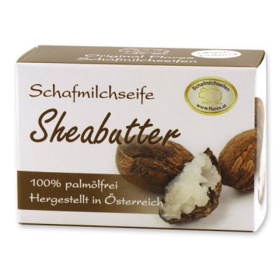 Sheep milk soap without palm oil 100g in paper box, Sheabutter 