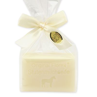 Milk soap square 100g in a cellophane bag, Mare milk 