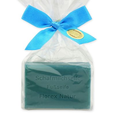 Sheepmilk soap square 100g in a cellophane bag, 'For feet' 