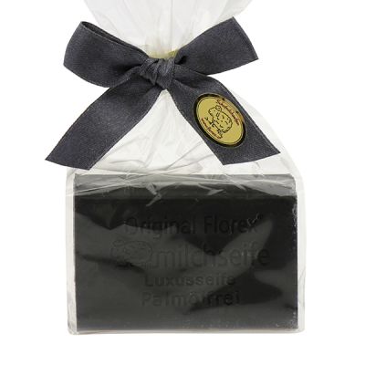 Sheep milk soap without palm oil square 100g in a cellophane bag, Luxury soap black 