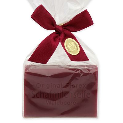 Sheep milk soap square 100g in a cellophane bag, Wild berry 