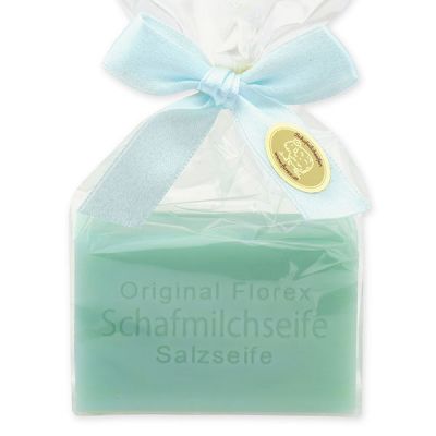 Schafmilchseife eckig 100g in Cello, Salz 