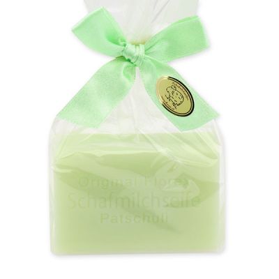 Sheep milk soap square 100g in a cellophane bag, Patchouli 