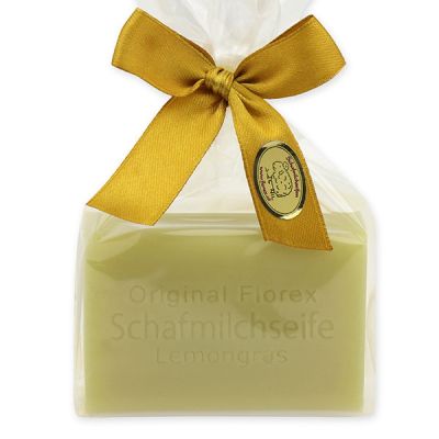 Schafmilchseife eckig 100g in Cello, Lemongras 