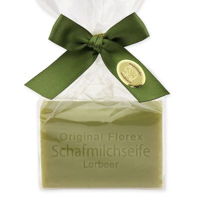 Sheep milk soap square 100g in a cellophane bag, Laurel 