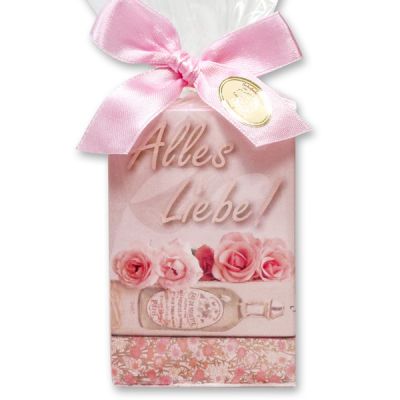 Sheep milk soap 150g in a cellophane bag "Alles Liebe", Jasmine 
