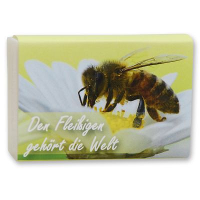 Sheep milk soap 150g "Den Fleißigen gehört die Welt", Classic 