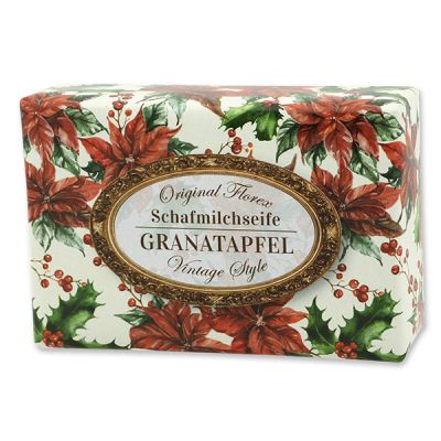 Sheep milk soap 150g "Vintage motif 213", Pomegranate 