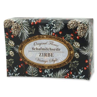 Sheep milk soap 150g "Vintage motif 221", Swiss pine 