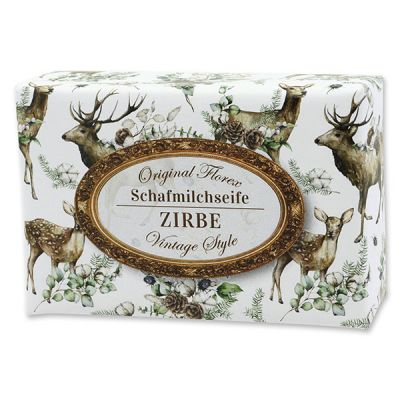 Sheep milk soap 150g "Vintage motif 223", Swiss pine 