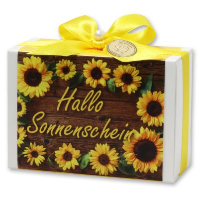 Sheep milk soap 150g in a box "Hallo Sonnenschein", Honey 