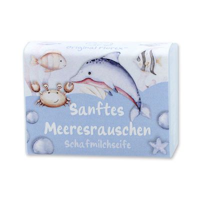 Sheep milk soap square 25g "Sanftes Meeresrauschen", Cloud breeze 