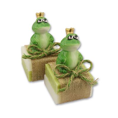 Sheep milk soap 2x35g decorated with a frog, Classic/verbena 