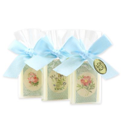 Sheep milk guest soap 25g decorated with a ribbon in a cellophane, Classic 