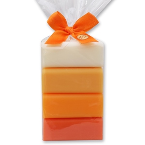 Sheep milk soap 4x100g in a cellophane bag, Classic/ Orange/Apricot/Sea buckthorn 