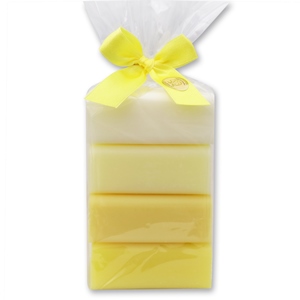 Sheep milk soap 4x100g in a cellophane bag, Classic/ Cowslip/ Chamomile/Grapefruit 