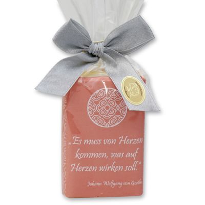 Sheep milk soap 100g "Motive Kraft der Liebe" in a cellophane bag, Incense 