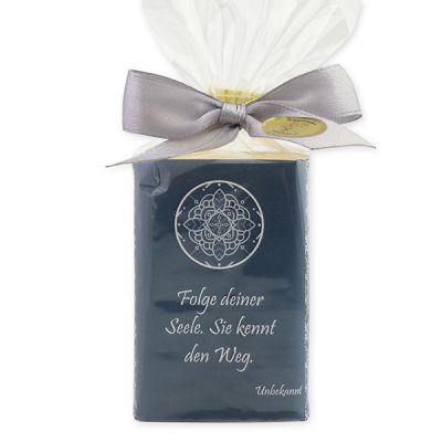 Sheep milk soap 100g "Motive Seelenglück" in a cellophane bag, Incense 