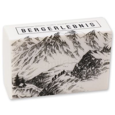Schafmilchseife eckig 150g "Bergerlebnis", Schneerose 