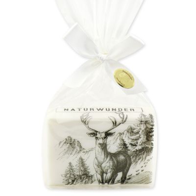 Sheep milk soap 150g packed in a cellophane bag "Naturwunder", Christmas rose white 