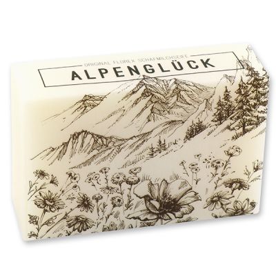 Schafmilchseife eckig 150g "Alpenglück", Edelweiß 