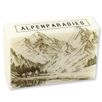 Schafmilchseife eckig 150g "Alpenparadies", Edelweiß 