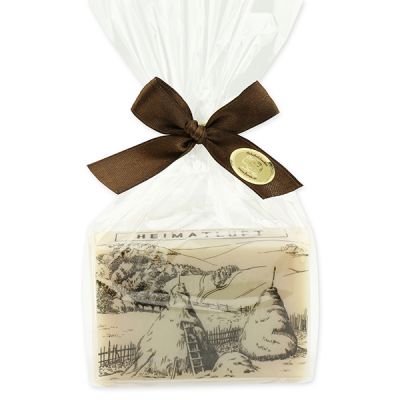 Sheep milk soap 150g packed in a cellophane bag "Heimatluft", Swiss pine 