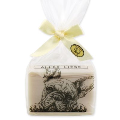 Sheep milk soap 150g packed in a cellophane bag "Alles Liebe", Almond oil 