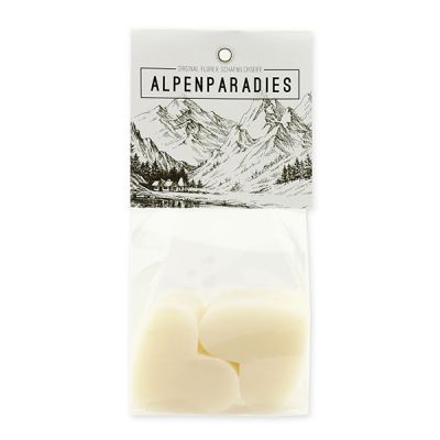 Schafmilchseife Herz mittel 4x23g in Cello "Alpenparadies", Edelweiß 