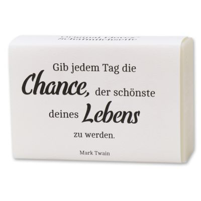 Sheep milk soap 150g "Gib jedem Tag die Chance...", Classic 