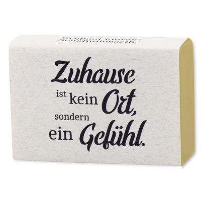 Sheep milk soap 150g "Zuhause ist kein Ort...", Swiss pine 