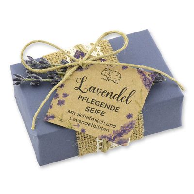 Sheep milk soap 150g present "feel-good time", Lavender 