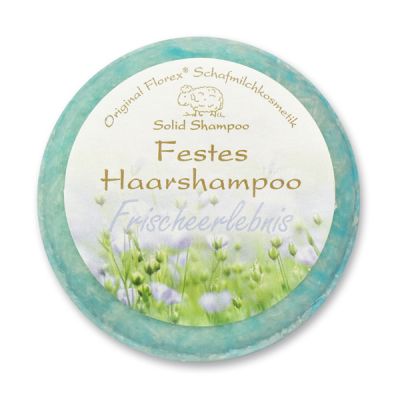 Solid hair shampoo with sheep milk 58g in cello, Discreet fresh 