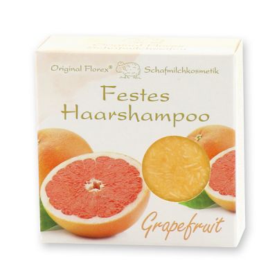 Solid hair shampoo with sheep milk 58g in paper box, Grapefruit 