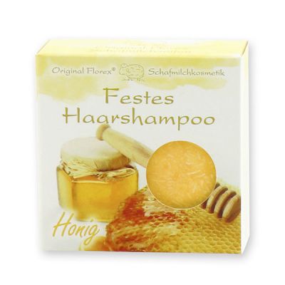 Solid hair shampoo with sheep milk 58g in paper box, Honey 