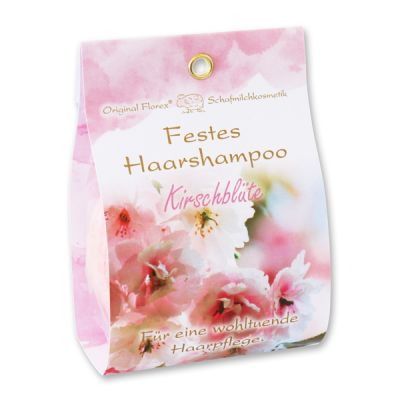 Solid hair shampoo with sheep milk 58g in paper bag, Cherry blossom 