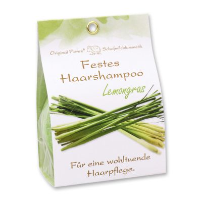 Solid hair shampoo with sheep milk 58g in paper bag, Lemongrass 