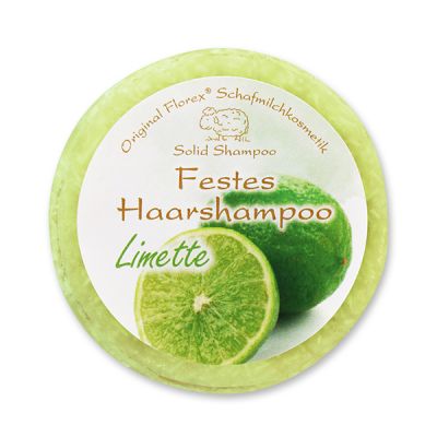 Solid hair shampoo with sheep milk 58g in cello, Lime 