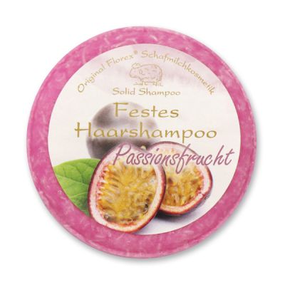 Solid hair shampoo with sheep milk 58g in cello, Passion fruit 