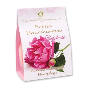 Solid hair shampoo with sheep milk 58g in paper bag, Peony 