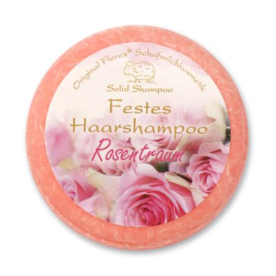 Solid hair shampoo with sheep milk 58g in cello, Dream of roses 