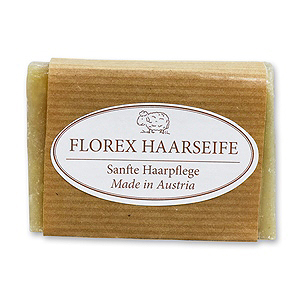 Cold-stirred special soap 100g wrapped with a brown paper, Hair soap 