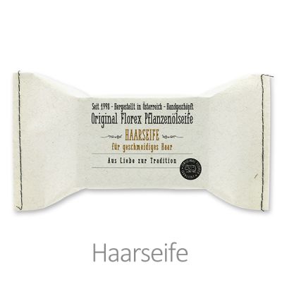 Cold-stirred special soap 100g packed in a stitched paper bag "Love for tradition", Hair soap 